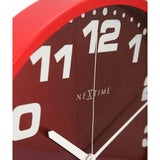 Horloge Nexttime 3053ro dash rouge, ø35 cm, murale, argent rouge