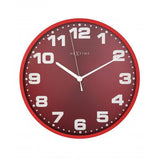 Horloge Nexttime 3053ro dash rouge, ø35 cm, murale, argent rouge