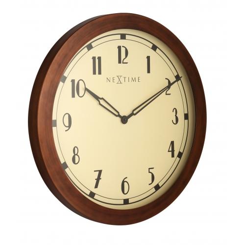 Horloge Nexttime 3057 royal, ø60 cm, murale, marron blanc