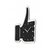 Horloge Nexttime 3072zw pouces vers le haut, 40,5x41, cm, murale, argent noir