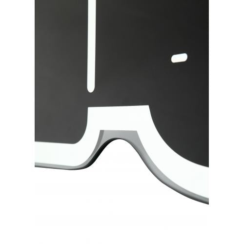Horloge Nexttime 3072zw pouces vers le haut, 40,5x41, cm, murale, argent noir