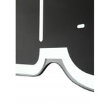 Horloge Nexttime 3072zw pouces vers le haut, 40,5x41, cm, murale, argent noir