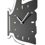 Horloge Nexttime 3072zw pouces vers le haut, 40,5x41, cm, murale, argent noir