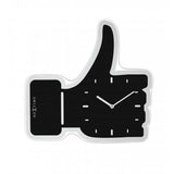 Horloge Nexttime 3072zw pouces vers le haut, 40,5x41, cm, murale, argent noir