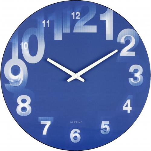 Horloge Nexttime 3077bl 3d, ø39,5 cm, murale, bleu blanc