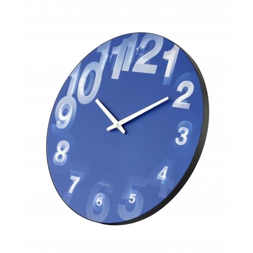 Horloge Nexttime 3077bl 3d, ø39,5 cm, murale, bleu blanc