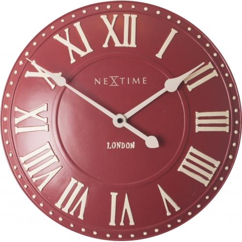 Horloge Nexttime 3083ro london roman, ø34,5 cm, murale, rouge blanc