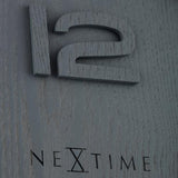 Horloge Nexttime 3095gs bois bois grand, ø52,8 cm, murale, gris