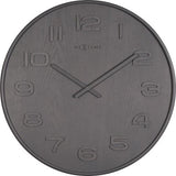 Horloge Nexttime 3095gs bois bois grand, ø52,8 cm, murale, gris