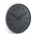 Horloge Nexttime 3096gs bois bois médium, ø35,5 cm, murale, gris