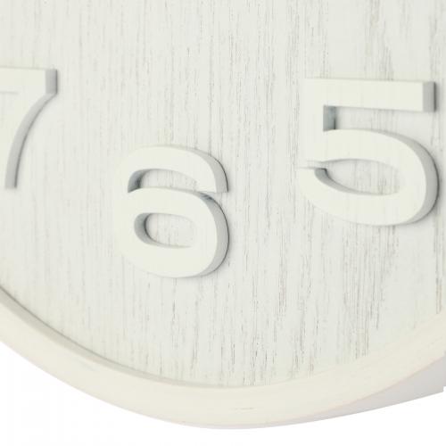 Horloge Nexttime 3096wi bois bois médium, ø35,5 cm, murale, blanc