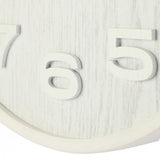 Horloge Nexttime 3096wi bois bois médium, ø35,5 cm, murale, blanc