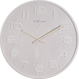 Horloge Nexttime 3096wi bois bois médium, ø35,5 cm, murale, blanc
