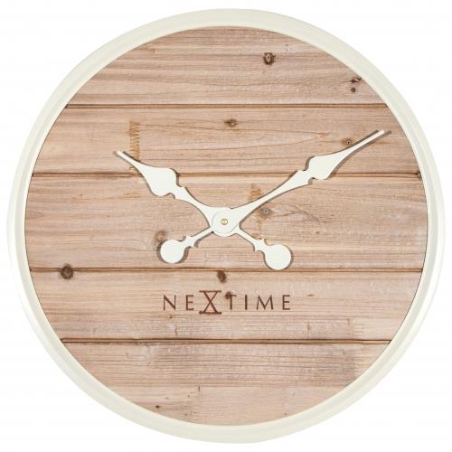 Nexttime clock 3134wi étagère, ø50 cm, mur, blanc