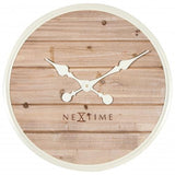 Nexttime clock 3134wi étagère, ø50 cm, mur, blanc