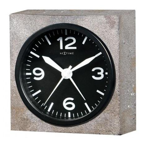 Horloge Nexttime 5167 métal lourd en temps réel, 9,5x9,5x3,2 cm, murale, grise