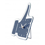Horloge Nexttime 5185bl mini pouces vers le haut, 20,5x21, murale, bleu argent