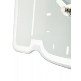 Horloge Nexttime 5185wi mini pouces vers le haut, 20,5x21 cm, murale, blanc argent