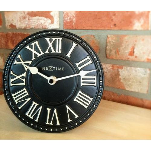 Horloge Nexttime 5187zw london table, ø16 cm, murale, noir blanc