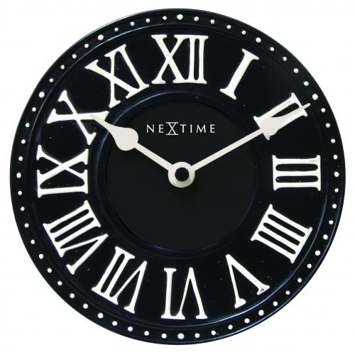 Horloge Nexttime 5187zw london table, ø16 cm, murale, noir blanc