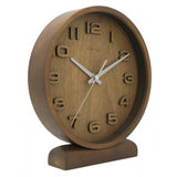 Horloge Nexttime 5192gs bois bois petite, 22x20 cm, murale, bois, gris