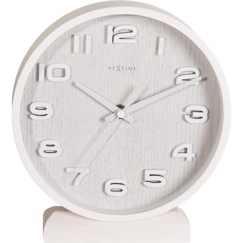 Nexttime horloge 5192wi bois bois petit 22x20 cm, mur, blanc