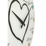 Horloge Nexttime 8030 t'aimer, ø43 cm, murale, blanc multicolore