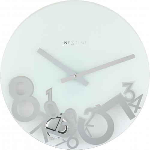 Horloge Nexttime 8115 baissée, ø43 cm, murale, argent