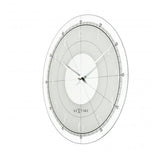 Horloge Nexttime 8125 fantaisie ronde, ø43 cm, murale, blanc argent
