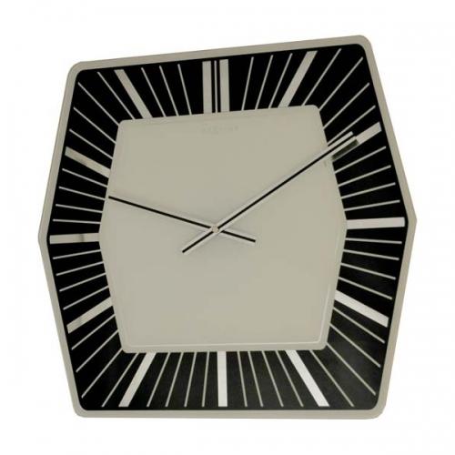 Horloge Nexttime 8128zw hexagone, 43x43 cm, murale, blanc