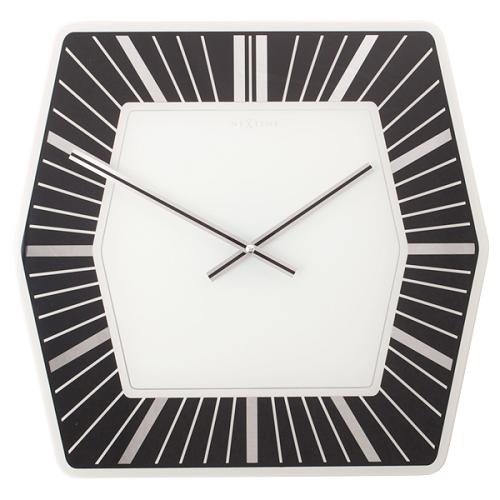 Horloge Nexttime 8128zw hexagone, 43x43 cm, murale, blanc