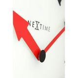 Horloge Nexttime 8151 garçon, ø43 cm, murale, blanc bleu noir rouge