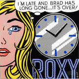 Horloge Nexttime 8153 date cinéma, 43x43.2 cm, murale, noire multicolore