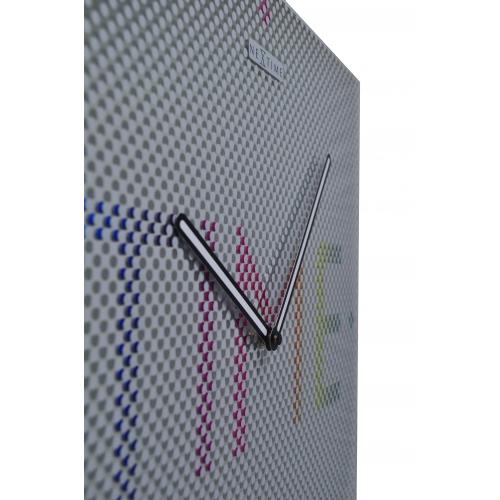 Horloge Nexttime 8165 mystère-heure, 43x43 cm, murale, métal