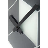 Horloge Nexttime 8171 cubique, 43,5x37 cm, murale, noir blanc gris