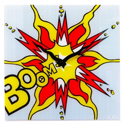 Horloge Nexttime 8173 arbre, 43x43 cm, murale, rouge jaune blanc