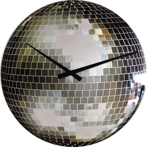 Horloge Nexttime 8801 petite discothèque, ø30 cm, murale, argent