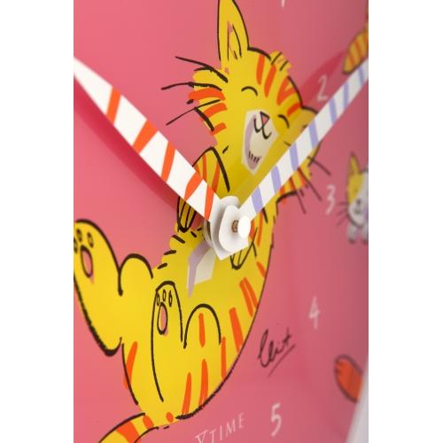 Horloge Nexttime 8810 chatouille mon ventre, ø30 cm, murale, rose multicolore