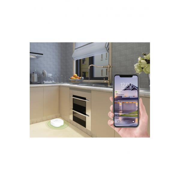 Capteur de fuite d'eau intelligent Woox r7050, wifi, zigbee 3.0, ip67, 30m, blanc
