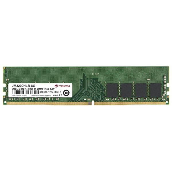 Transcend jm3200hlb-8g jetram, 8 go, u-dimm, ddr4 3200mhz, 1rx8 1gx8, cl22, 1.2v