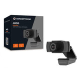 Webcam Conceptronic amdis01b full hd avec microphone, usb, 2 mp, 1920 x 1080p 30 ips, h.264, 90°