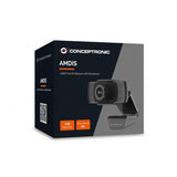 Webcam Conceptronic amdis01b full hd avec microphone, usb, 2 mp, 1920 x 1080p 30 ips, h.264, 90°