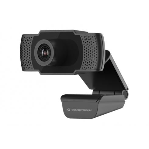 Webcam Conceptronic amdis01b full hd avec microphone, usb, 2 mp, 1920 x 1080p 30 ips, h.264, 90°