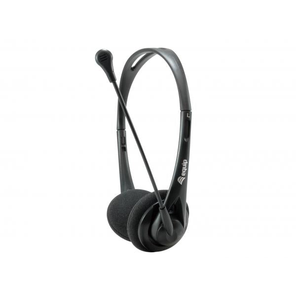 Equip equip 245302 chat headset, 3.5mm, head-band, calls music, binaural, rotary, black