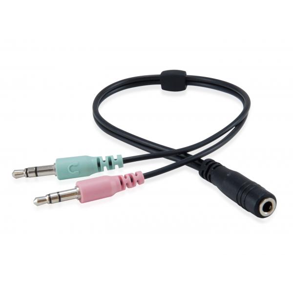 Equip 245302 casque de chat, 3,5 mm, arceau, appels musique, binaural, rotatif, noir