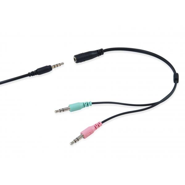 Equip 245302 casque de chat, 3,5 mm, arceau, appels musique, binaural, rotatif, noir