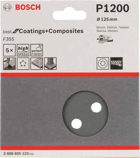 Feuille abrasive Bosch 5 ø125 meilleurs revêtements 8.1200