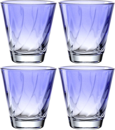 Verre à boire Leonardo twist 215ml bleu - set 4