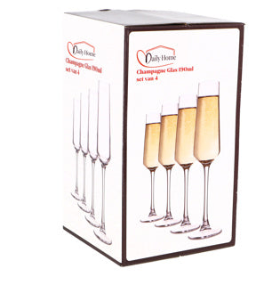 Ensemble de verres à champagne Daily Home de 4 | 6 pièces