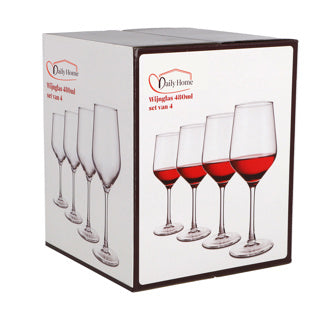 Verre à vin quotidien pour la maison 480 ml lot de 4 | 6 pièces